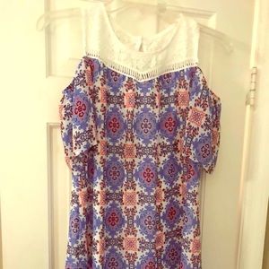 Girl’s Dress cold shoulder bohemian